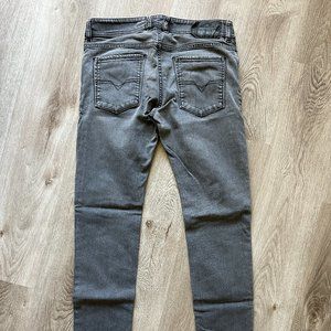 Men's Diesel Jeans, Sleenker, 33, faded black, skinny fit